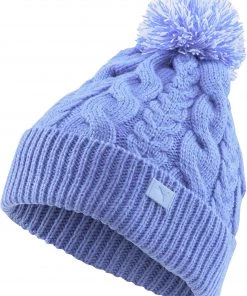 PUMA Women's Golf Cable Pom Beanie Navy/white