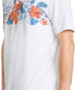 PUMA Men's CLOUDSPUN Abaco Golf Polo Bright White/hot Coral