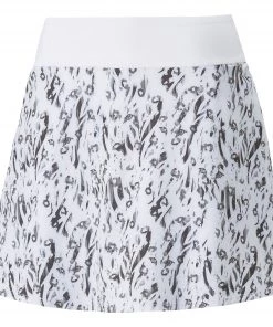 PUMA Women's PWRSHAPE Jungle Golf Skirt Bright White/puma Black