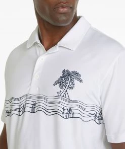 PUMA Men's CLOUDSPUN Oasis Golf Polo Bright White/navy Blazer -PUMA Sales 2022 unnamed file 688