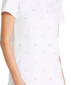 PUMA Women's CLOUDSPUN H8 Golf Polo Bright White/navy Blazer