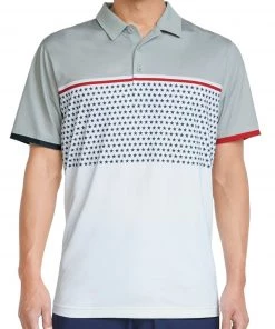 PUMA Men's Volition Patriot Golf Polo Navy Blazer/bright White