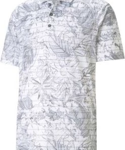 PUMA Men's CLOUDSPUN Aerate Golf Polo Quiet Shade/high Rise