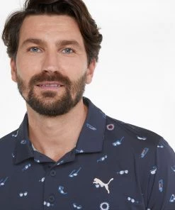 PUMA Men's MATTR Sunnies Golf Polo Navy Blazer/chalk Pink -PUMA Sales 2022 unnamed file 710