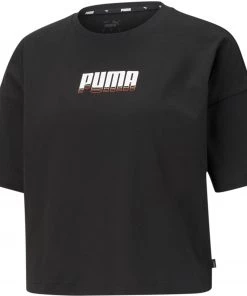PUMA Women's Rebel Fashion Short Sleeve T-Shirt Puma Black