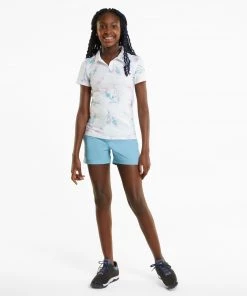 PUMA Girls' MATTR Lowlands Golf Polo Bright White/navy Blazer -PUMA Sales 2022 unnamed file 751