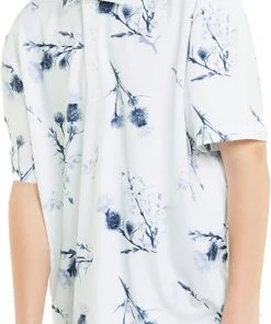 PUMA Boys' MATTR Lowlands Golf Polo Bright White/lavendar Pop