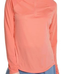 PUMA Women's Shine Golf 1/4 Zip Mauve Pop