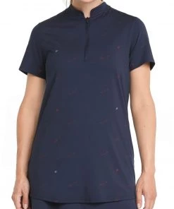 PUMA Women's CLOUDSPUN Love Golf Polo Navy Blazer/ski Patrol