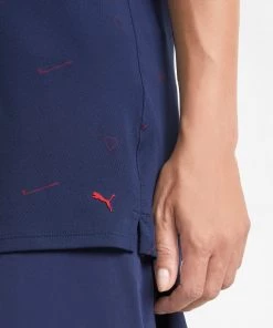 PUMA Women's CLOUDSPUN Love Golf Polo Navy Blazer/ski Patrol -PUMA Sales 2022 unnamed file 790
