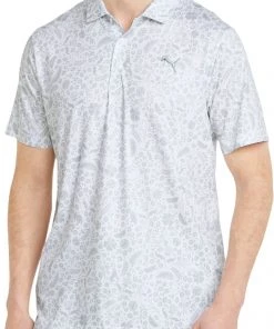 PUMA Men's CLOUDSPUN Petal Golf Polo Bright White/high Rise