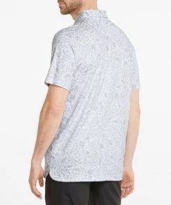 PUMA Men's CLOUDSPUN Petal Golf Polo Bright White/high Rise -PUMA Sales 2022 unnamed file 797