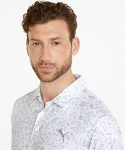 PUMA Men's CLOUDSPUN Petal Golf Polo Bright White/high Rise -PUMA Sales 2022 unnamed file 798