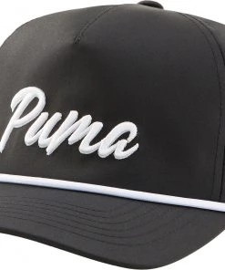 PUMA Retro Rope Snapback Golf Hat For Men Black/white