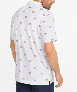 PUMA Men's Volition Flags Golf Polo Bright White/ski Patrol -PUMA Sales 2022 unnamed file 819