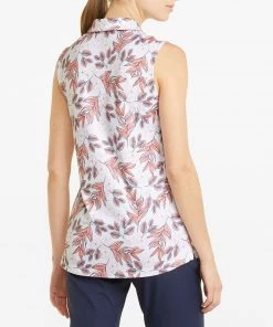 Puma Women's Cloudspun Flora Sleeveless Golf Polo Bright Wht/carnation Pnk -PUMA Sales 2022 unnamed file 840