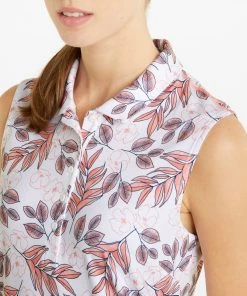 Puma Women's Cloudspun Flora Sleeveless Golf Polo Bright Wht/carnation Pnk -PUMA Sales 2022 unnamed file 841