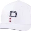 PUMA Pars And Stripes P Snapback Golf Hat For Men White/navy -PUMA Sales 2022 unnamed file 842