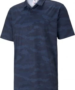 PUMA Men's MATTR Volition Flanked Golf Polo Navy Blazer