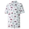 Puma Boys' CLOUDSPUN Dino-Mite Short Sleeve Golf Polo Bright White/ski Patrol -PUMA Sales 2022 unnamed file 851