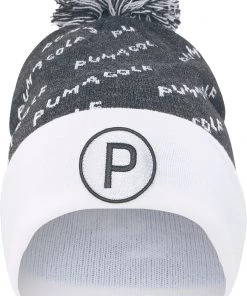 PUMA Men's Golf P Removable Pom Beanie Black/white -PUMA Sales 2022 unnamed file 869