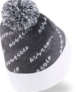 PUMA Men's Golf P Removable Pom Beanie Black/white -PUMA Sales 2022 unnamed file 870