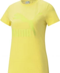 PUMA Women's Classics Logo Plus Short Sleeve T-Shirt Apricot Blush