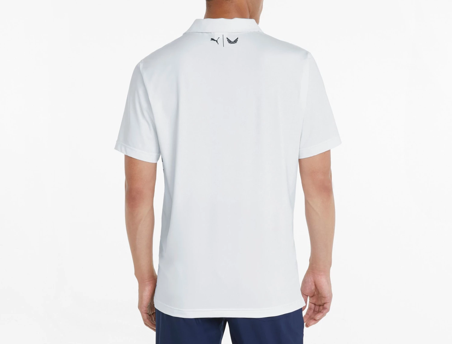 PUMA Men's Volition Paisley Stripe Golf Polo Bright White/ski Patrol 5 PUMA Men's Volition Paisley Stripe Golf Polo Bright White/ski Patrol - Image 3