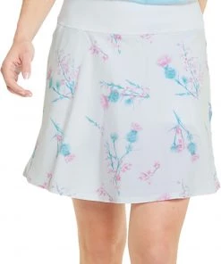PUMA Women's 16" PWRSHAPE Lowlands Golf Skirt Bright White/navy Blazer