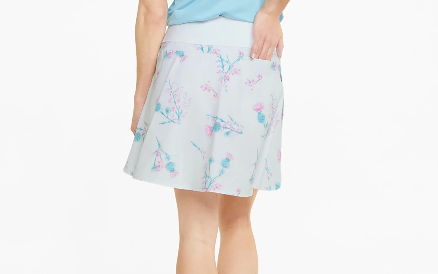 PUMA Women's 16" PWRSHAPE Lowlands Golf Skirt Bright White/navy Blazer 5 PUMA Women's 16" PWRSHAPE Lowlands Golf Skirt Bright White/navy Blazer - Image 3