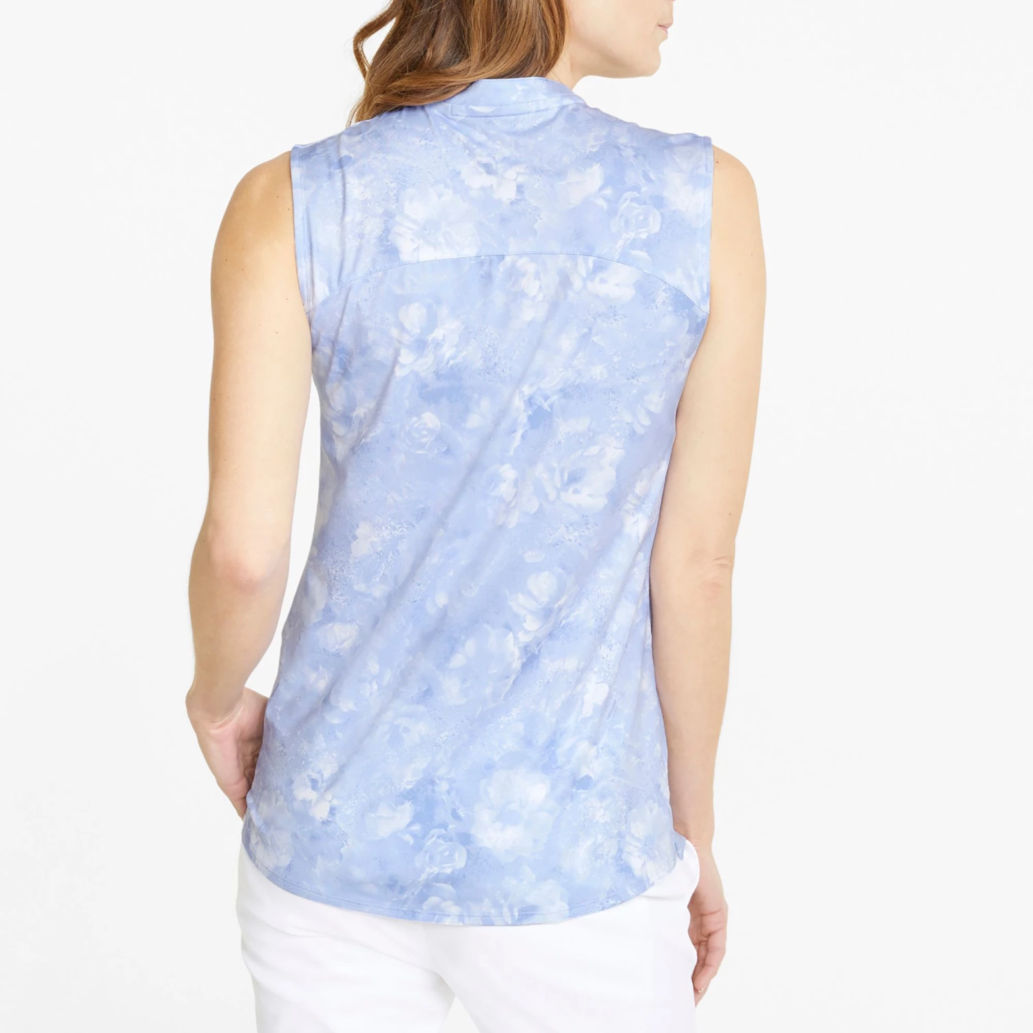 Puma Women's Cloudspun Iris Sleeveless Golf Polo Navy Blazer/bright White 5 Puma Women's Cloudspun Iris Sleeveless Golf Polo Navy Blazer/bright White - Image 3