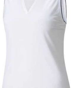 PUMA Women's Mattr Sprinter Sleeveless Golf Polo Bright White Heather