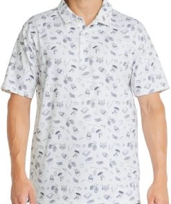 PUMA Men's Volition Block Party Golf Polo Bright White/navy Blazer