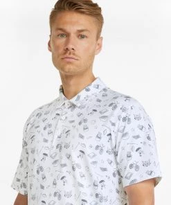 PUMA Men's Volition Block Party Golf Polo Bright White/navy Blazer -PUMA Sales 2022 unnamed file 937