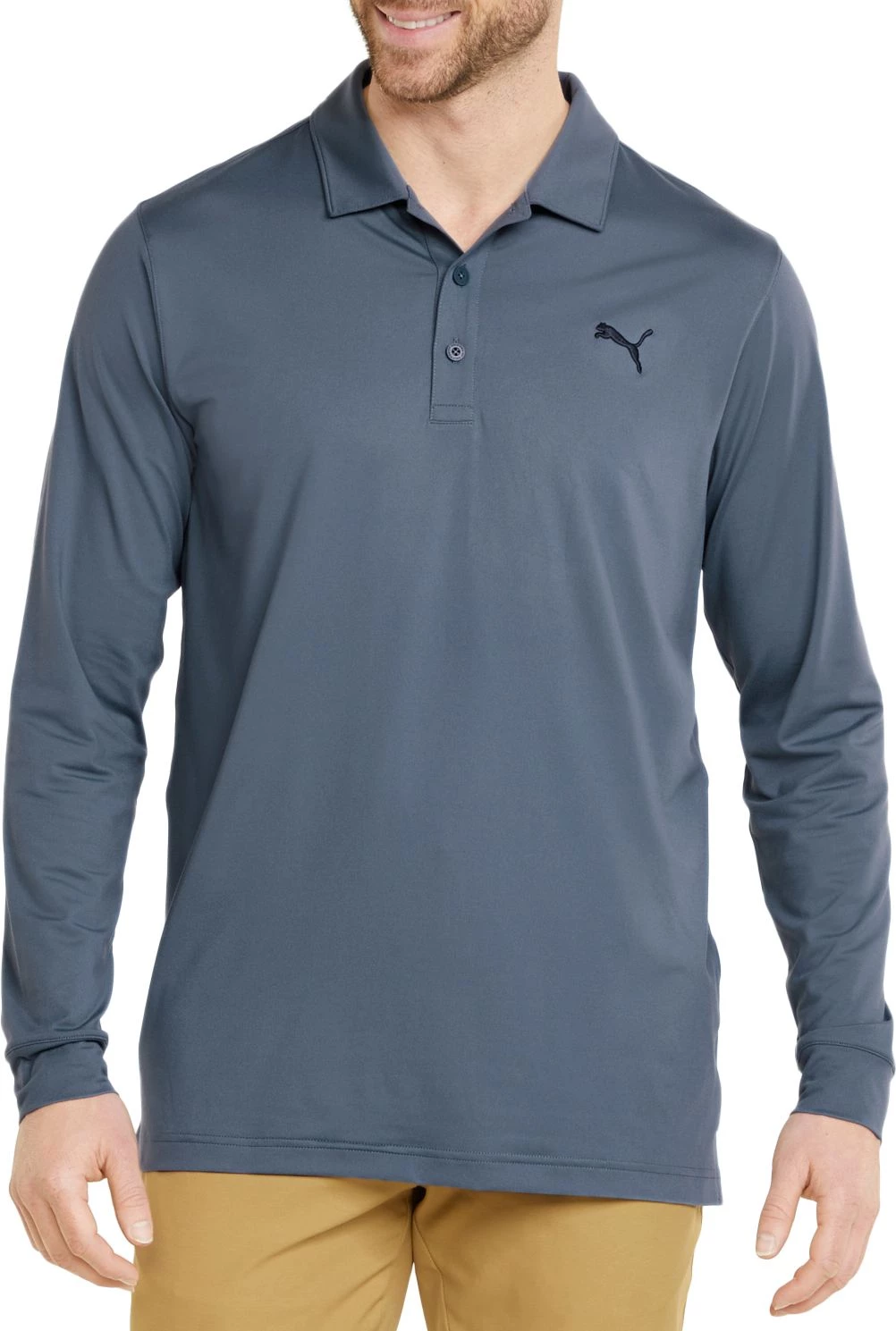 PUMA Men's CLOUDSPUN Long Sleeve Golf Polo Evening Sky/navy Blazer 3 PUMA Men's CLOUDSPUN Long Sleeve Golf Polo Evening Sky/navy Blazer