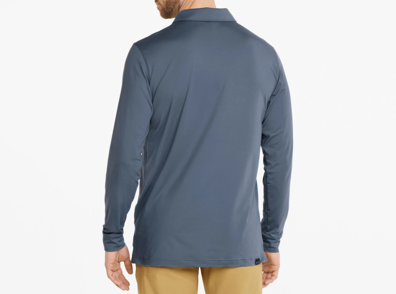 PUMA Men's CLOUDSPUN Long Sleeve Golf Polo Evening Sky/navy Blazer 5 PUMA Men's CLOUDSPUN Long Sleeve Golf Polo Evening Sky/navy Blazer - Image 3