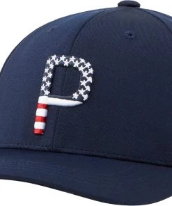 PUMA Youth Pars And Stripes P Golf Hat For Girls' White/navy