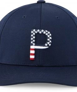 PUMA Youth Pars And Stripes P Golf Hat For Girls' White/navy -PUMA Sales 2022 unnamed file 982