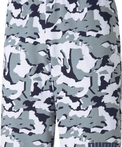 PUMA Men's Core Camo All-Over Print Shorts Puma White
