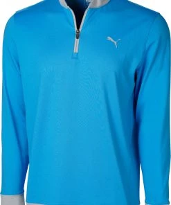 PUMA Men's Stealth 1/4 Zip Golf Pullover Ibiza Blue